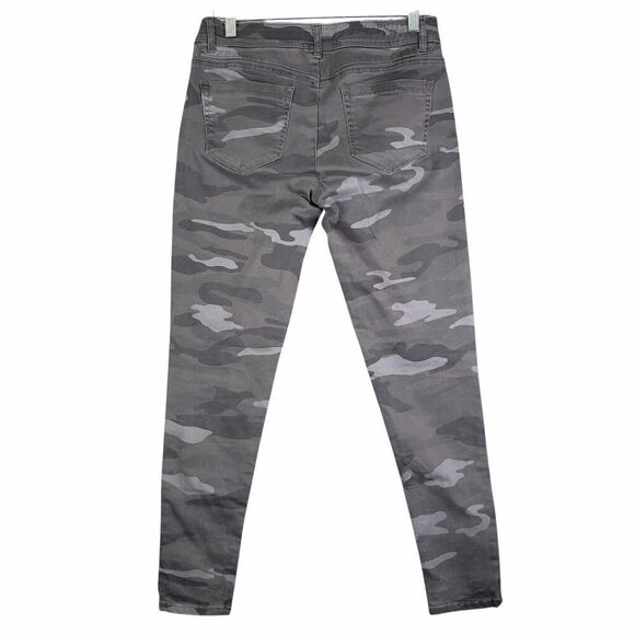 Democracy Jeans Womens Size 6 Ab Solution Gray Camo Straight Leg Mid Rise - Picture 3 of 9